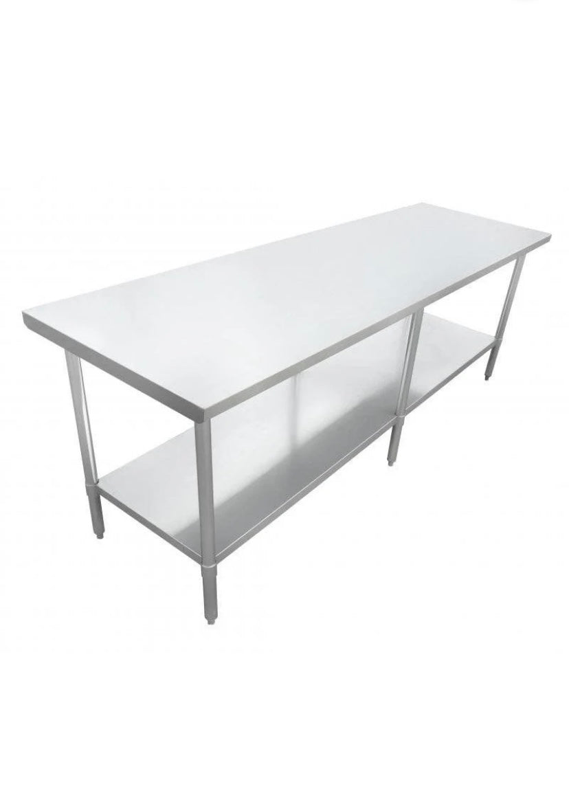 24” x 96” Stainless Steel Prep Table | SFE Heavy-Duty Series
